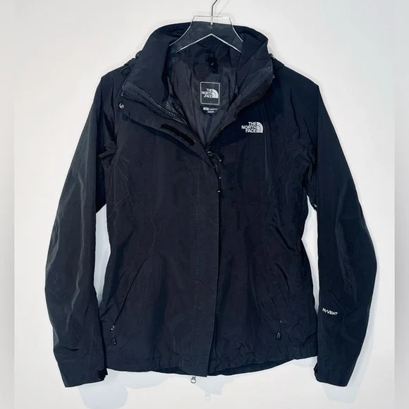 The North Face HyVent Waterproof Zipper Black Nylon Women’s Jacket Coat Size M - Picture 15 of 15